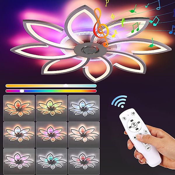 WILGOON LED Deckenleuchte Deckenlampe mit Bluetooth günstig online kaufen
