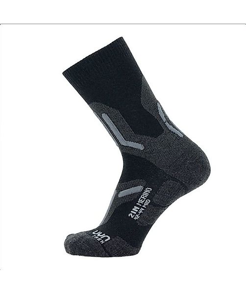 UYN Wandersocken Merino 2in Mid grau/schwarz günstig online kaufen
