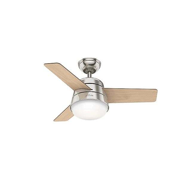 HUNTER FANS Deckenventilator Finley Nickel 91 cm mit Beleuchtung und Fernbe günstig online kaufen