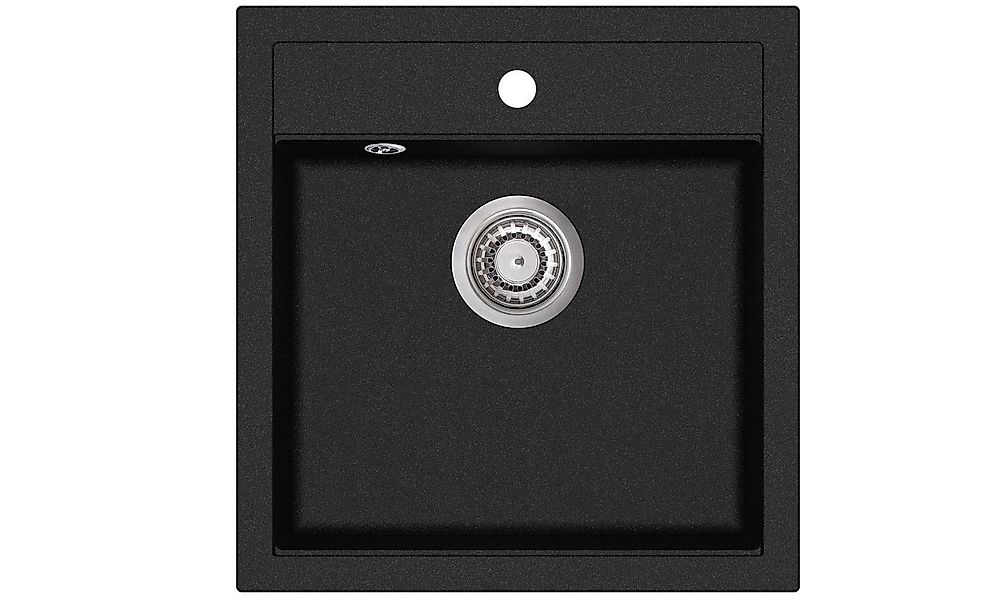 GURARI Granitspüle SQT 100-601 W.Einbau Granitspüle Schwarz, inkl. Siphon, günstig online kaufen