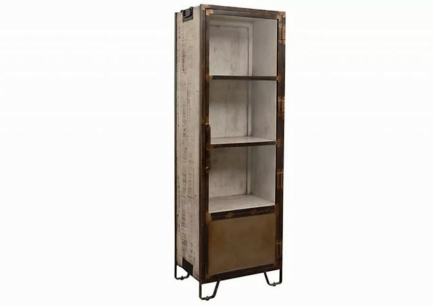 Massivmoebel24 Standvitrine (Vitrine Mango 60x40x180 braun lackiert HEAVY I günstig online kaufen