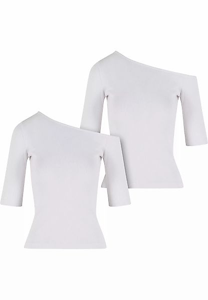 URBAN CLASSICS T-Shirt "Urban Classics Ladies Organic Asymmetric Rib Tee 2- günstig online kaufen