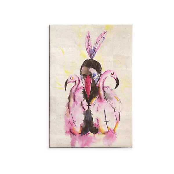 Kunstdruck Wanddekoration Wandbilder Aus Kork "Flamingo Warrior" günstig online kaufen