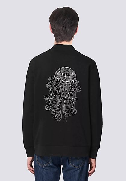 Yoga Qualle, Leichte Herren Sweatshirt Jacke Print günstig online kaufen