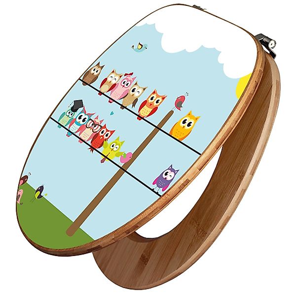 Banjado Design WC Sitz Bambus Toilettendeckel Toilettensitz Bambus Holz Klo günstig online kaufen