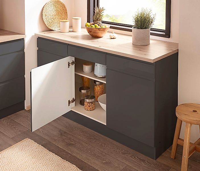 HELD MÖBEL Unterschrank "Virginia", 85 cm hoch, 150 cm breit, 3 Schubladen, günstig online kaufen