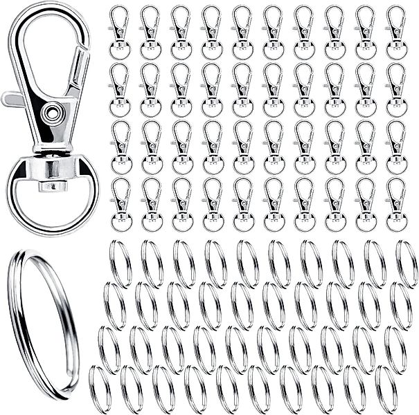 FELIXLEO Schlüsselanhänger 40 Stück Schlüsselanhänger Karabiner günstig online kaufen