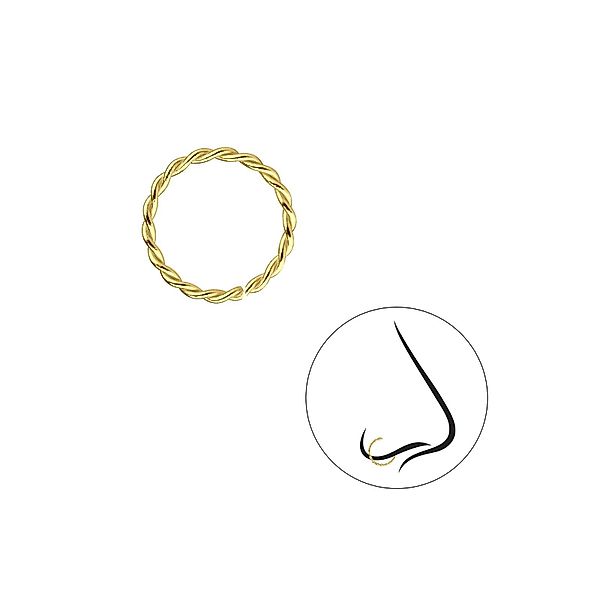Monkimau Nasenpiercing 10mm Gedrehter Nasenring 925 günstig online kaufen