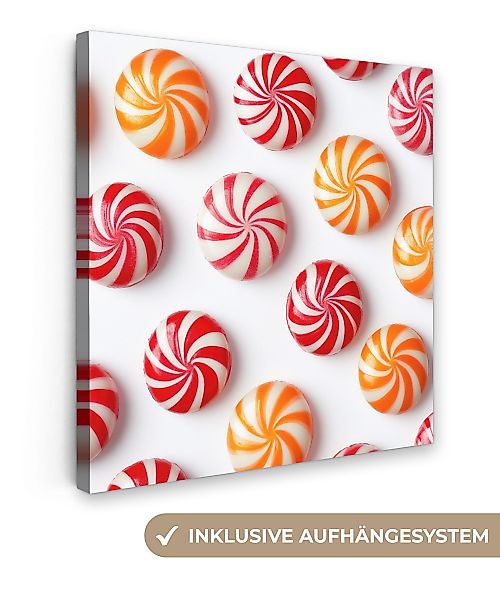 OneMillionCanvasses® Leinwandbild Süßigkeiten - Muster - günstig online kaufen