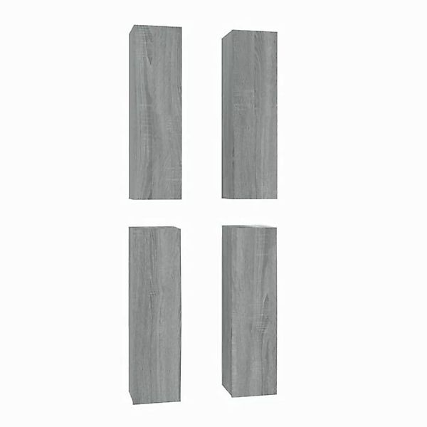 furnicato TV-Schrank TV-Schränke 4 Stk. Grau Sonoma 30,5x30x110 cm Holzwerk günstig online kaufen