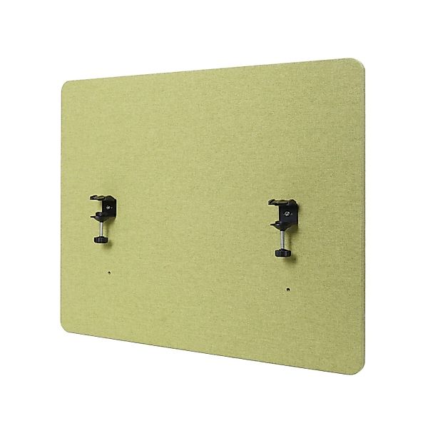 Proregal Akustik-Tischtrennwand HxBxT 60x75x2 cm Doppelwandig Stoff Grün Bü günstig online kaufen