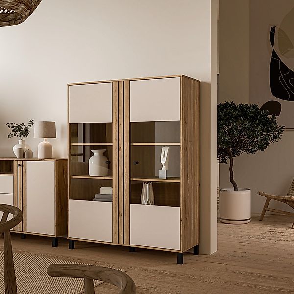FORTE Highboard "Killarney", Highboardvitrine, Stauraum, Soft Close günstig online kaufen