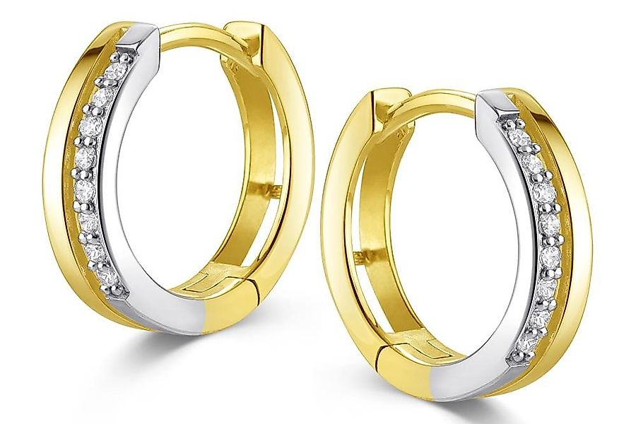 Silberkettenstore Creolen-Set Creolen mit Zirkonia SJR 240203.300 - echt 33 günstig online kaufen