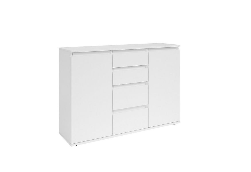 Bega Consult Sideboard 2 Türen, 4 Schübe, in weiß - 119x84x35cm (BxHxT) günstig online kaufen