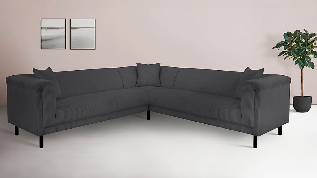 Home affaire Ecksofa "AGNIA L-Form B/T/H: 244/244/71 cm" incl. Zierkissen, günstig online kaufen