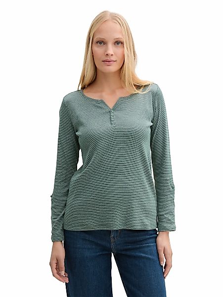 TOM TAILOR Henleyshirt, mit Turn-Up-Arm günstig online kaufen