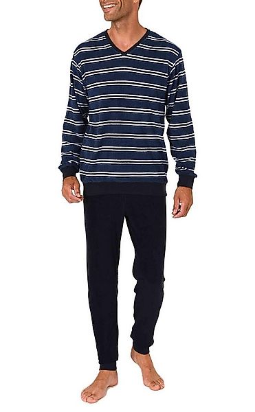 Normann Pyjama Normann Herren Frottee Schlafanzug gestreift – auch in Überg günstig online kaufen