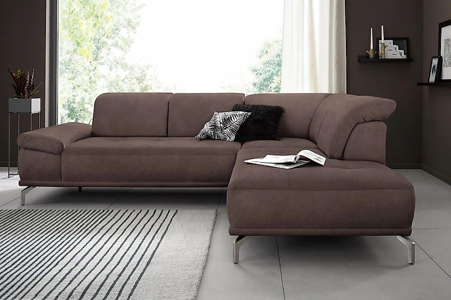 Home affaire Ecksofa "Caluna" Inkl.Sitztiefenverstellung, wahlweise mit Kop günstig online kaufen