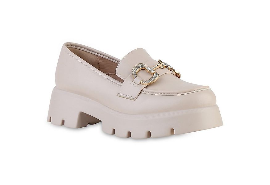 VAN HILL 841545 Outdoorschuh Damen Plateauschuhe Halbschuhe Slippers Strass günstig online kaufen