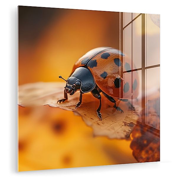 MuchoWow Acrylglasbild Marienkäfer - Herbst - günstig online kaufen