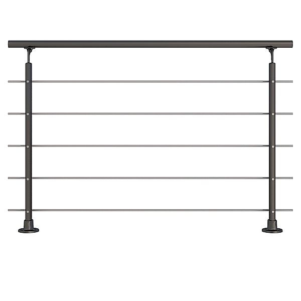 Dolle Geländer-Komplettset 150 cm Bodenmontage Anthrazit günstig online kaufen
