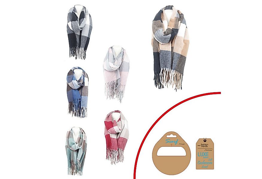 VewoTex Schal für Damen » Cashmera Soft » Winterschal Karo Muster, (Kein Se günstig online kaufen