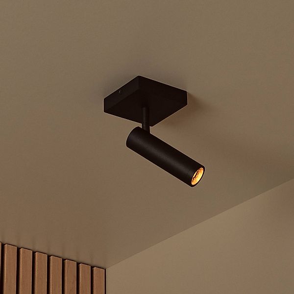 Deckenstrahler Grado, Länge 10 cm, schwarz, Metall günstig online kaufen