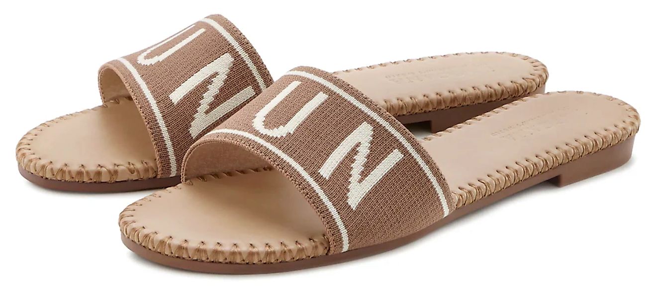 LASCANA Pantolette, Mule, Sandale, offener Schuh aus Textil mit modischem S günstig online kaufen
