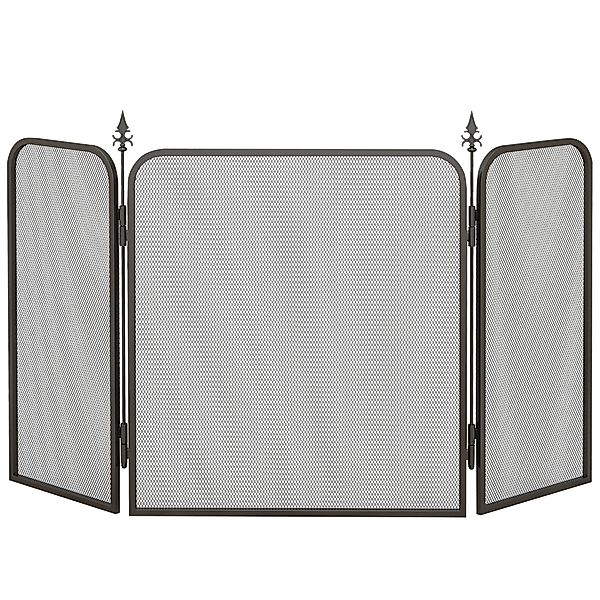 HOMCOM Kamingitter mit 3 Paneelen (Kaminschutzgitter, günstig online kaufen