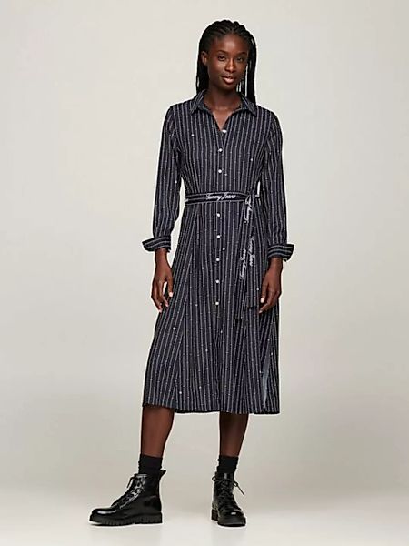 Tommy Jeans Strickkleid TJW STRDST BELTED MIDI DRESS EXT mit Gürtel, Streif günstig online kaufen