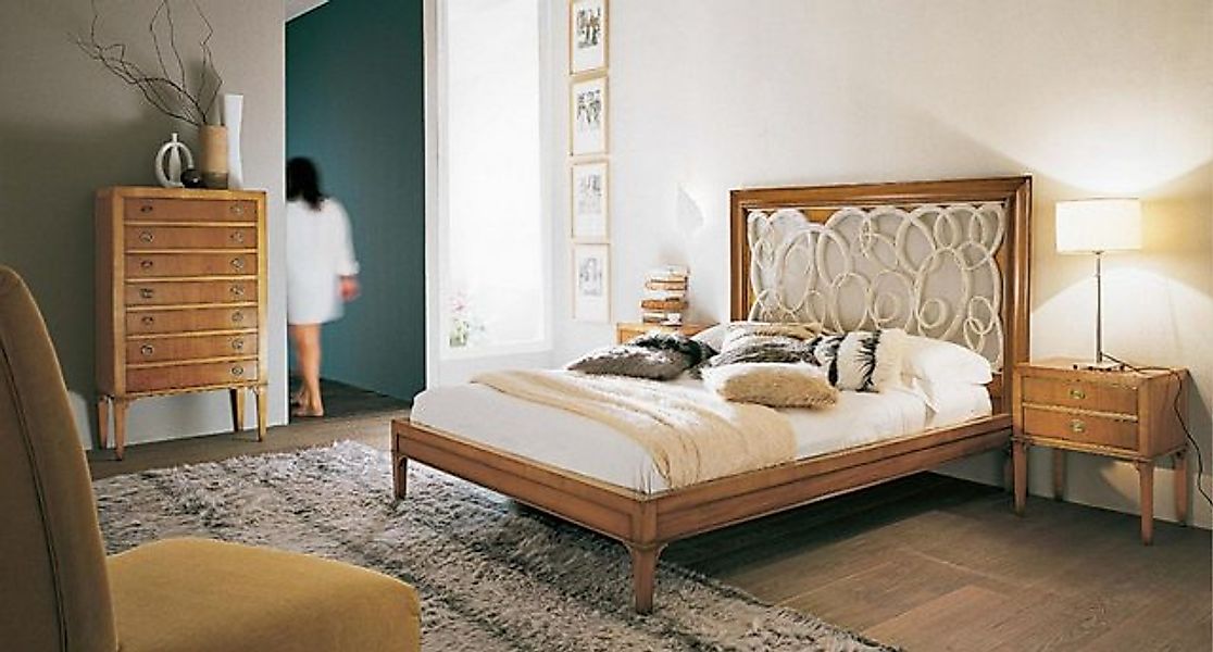 Xlmoebel Bett Neues Luxus-Doppelbett mit modernem Holz-Bettrahmen und gepol günstig online kaufen
