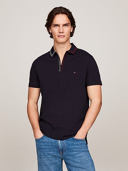 Tommy Hilfiger Poloshirt "RWB ZIP PLACKET TIPPING REG POLO", mit kontrastfa günstig online kaufen