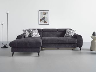 COTTA Ecksofa "Mia L-Form mit 3 Zierkissen" wahlweise mit Bettfunktion, Bet günstig online kaufen