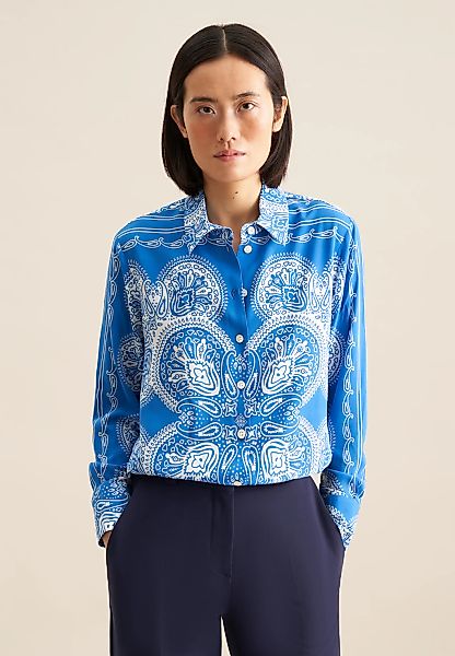 seidensticker Hemdbluse "Schwarze Rose", Langarm Kragen Tuchprint günstig online kaufen