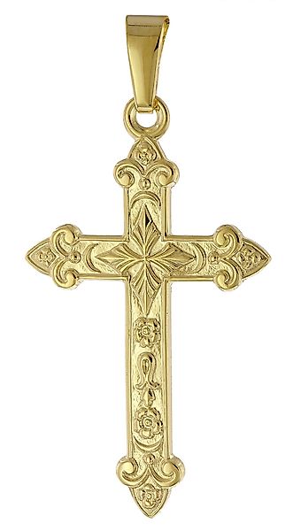 trendor Kreuzanhänger Kreuz- Gold 585 (14 günstig online kaufen