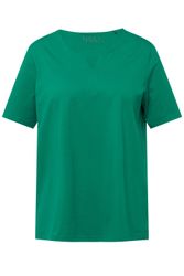 Ulla Popken T-Shirt T-Shirt A-Linie Tunika-Ausschnitt günstig online kaufen