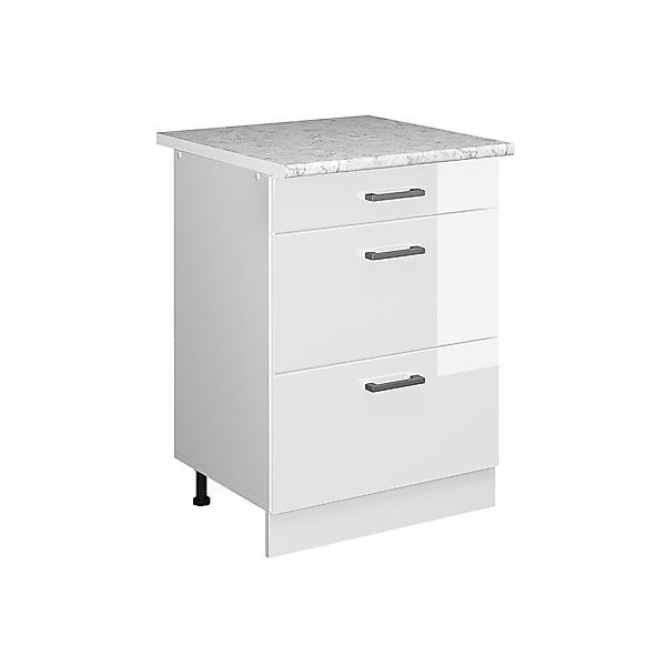 Vicco Schranksystem R-Line, Weiß Hochglanz/Weiß, 60 günstig online kaufen