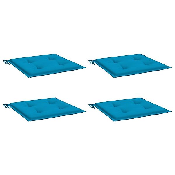 vidaXL Sitzauflage Gartenstuhl-Kissen 4 Stk. Blau günstig online kaufen