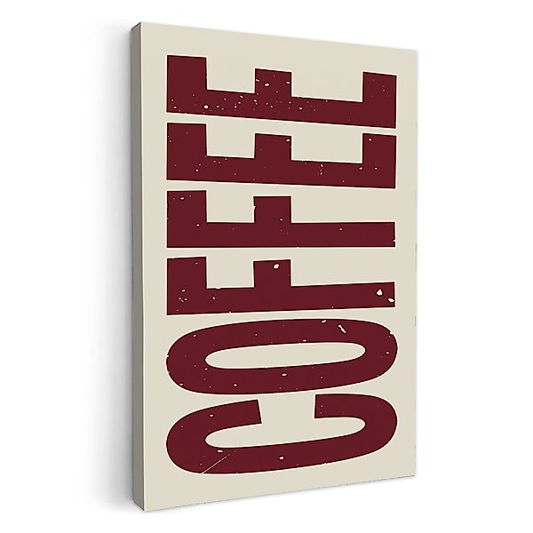 OneMillionCanvasses® Leinwandbild Kaffee -Japandi - Rot günstig online kaufen