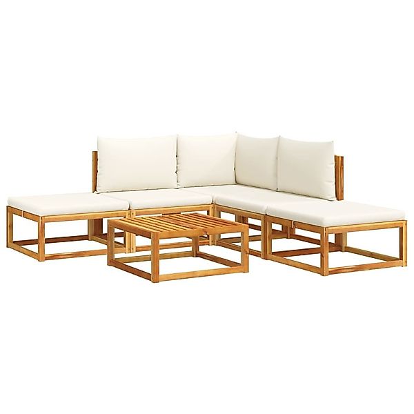 vidaXL Loungesofa 6-tlg. Garten-Sofagarnitur mit Kissen günstig online kaufen