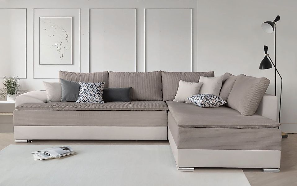 INOSIGN Ecksofa "Boxspringbett Night & Day L-Form mit Dauer-Schlaffunktion günstig online kaufen