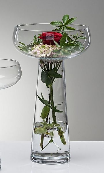 Sandra Rich Dekovase Glasvase Cup konisch hot cut von Sandra Rich günstig online kaufen