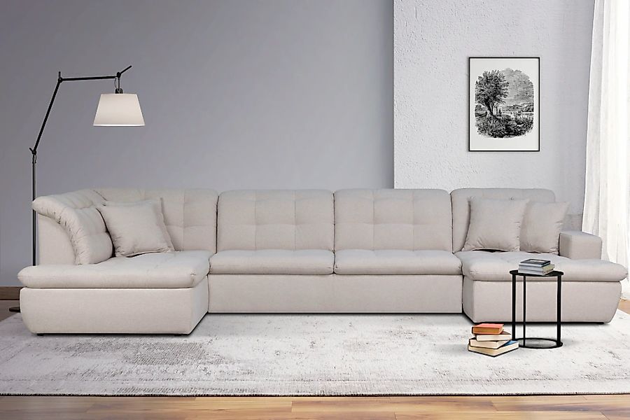 Home affaire Wohnlandschaft "BRISBANE NEU U-Form" mit feiner Steppung, Matt günstig online kaufen