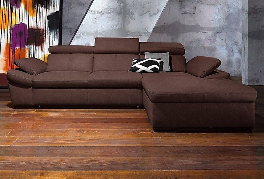exxpo - sofa fashion Ecksofa »Salerno, Funktionssofa, Breite 280cm, hoher S günstig online kaufen