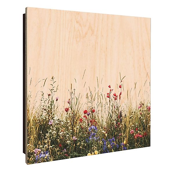 Banjado Schlüsselkasten Holz 30x30cm Schwarz Scharnier Rechts 50 Haken Desi günstig online kaufen