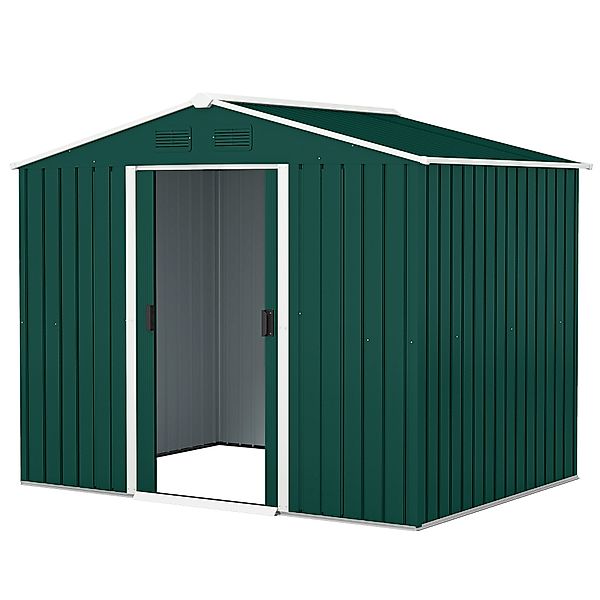 Outsunny Gartenhaus 3,6m² aus verzinktem Stahl mit Belüftungsöffnungen, Gar günstig online kaufen