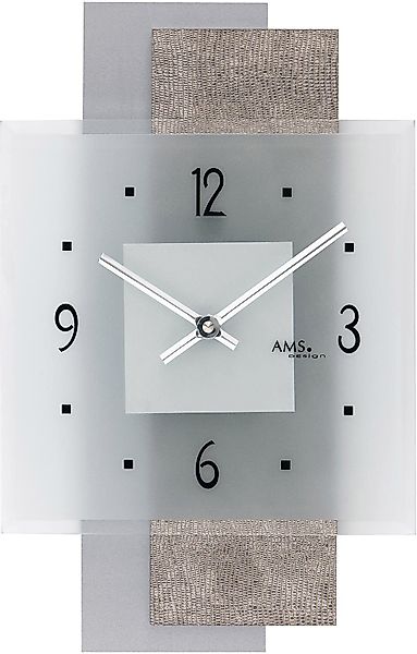 AMS Wanduhr W9443 (Quarzuhr,Holz,Wohnzimmer,Esszimmer,Küche,Made in Germany günstig online kaufen