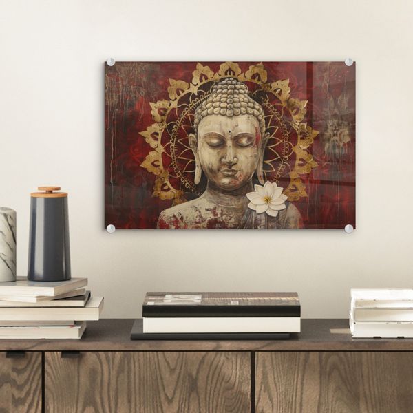 MuchoWow Acrylglasbild Buddha - Mandala - günstig online kaufen