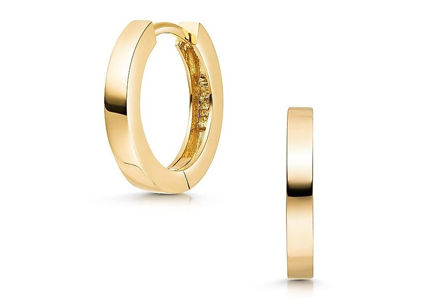 Materia Klappcreolen Gelbgold Creolen Ohrringe klassisch Ø15mm GO-15, Gelbg günstig online kaufen
