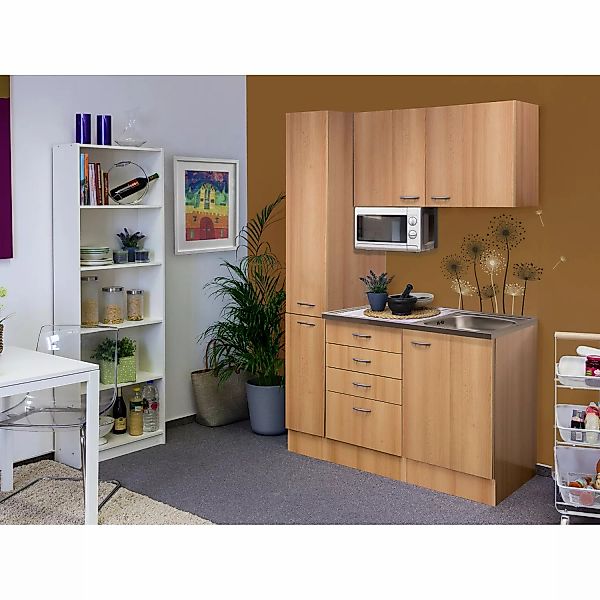 Flex-Well Küchenzeile "Nano", Gesamtbreite 130 cm, mit Apothekerschrank und günstig online kaufen